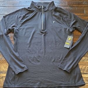Old Navy Active Go-Dry Black Quarter-Zip Pullover Size Large NWT